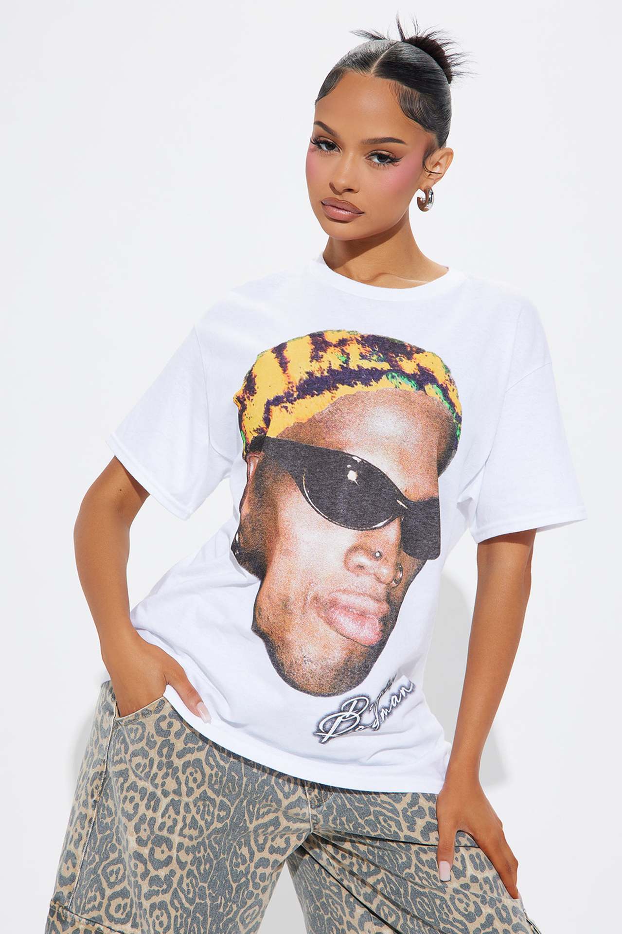 Variant image for Dam T-shirt V-ringning Kort Ärmar Färgblock Polyester-22