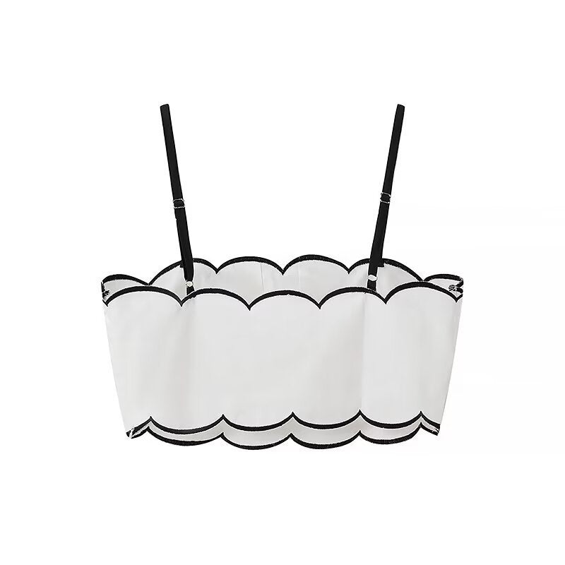 Dam Spaghetti Band Top och Långa Byxor Set Sommarkläder Polyester-3