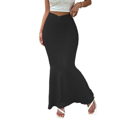 Maxikjol Dam Elegant Elastisk Tyg Lång Kjol 1