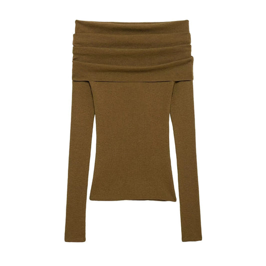 Dam Tröja Långärmad Klassisk Bomull-1