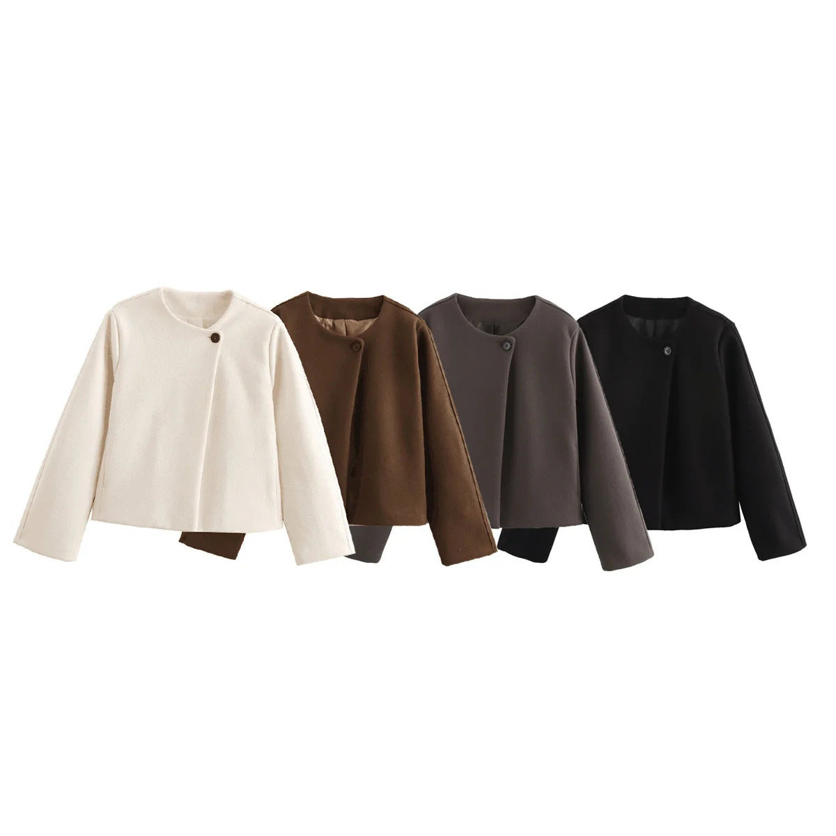 Fleecejacka Dam Asymmetrisk Snitt Mjuk Fleece 6