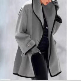 Kvinnors Flerfärgad Kappa Fuskpäls Ull-2