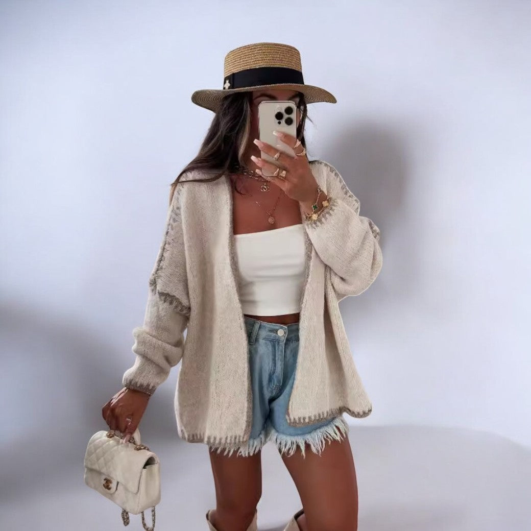 Dam Cardigan Elegant Stil Akryl-6