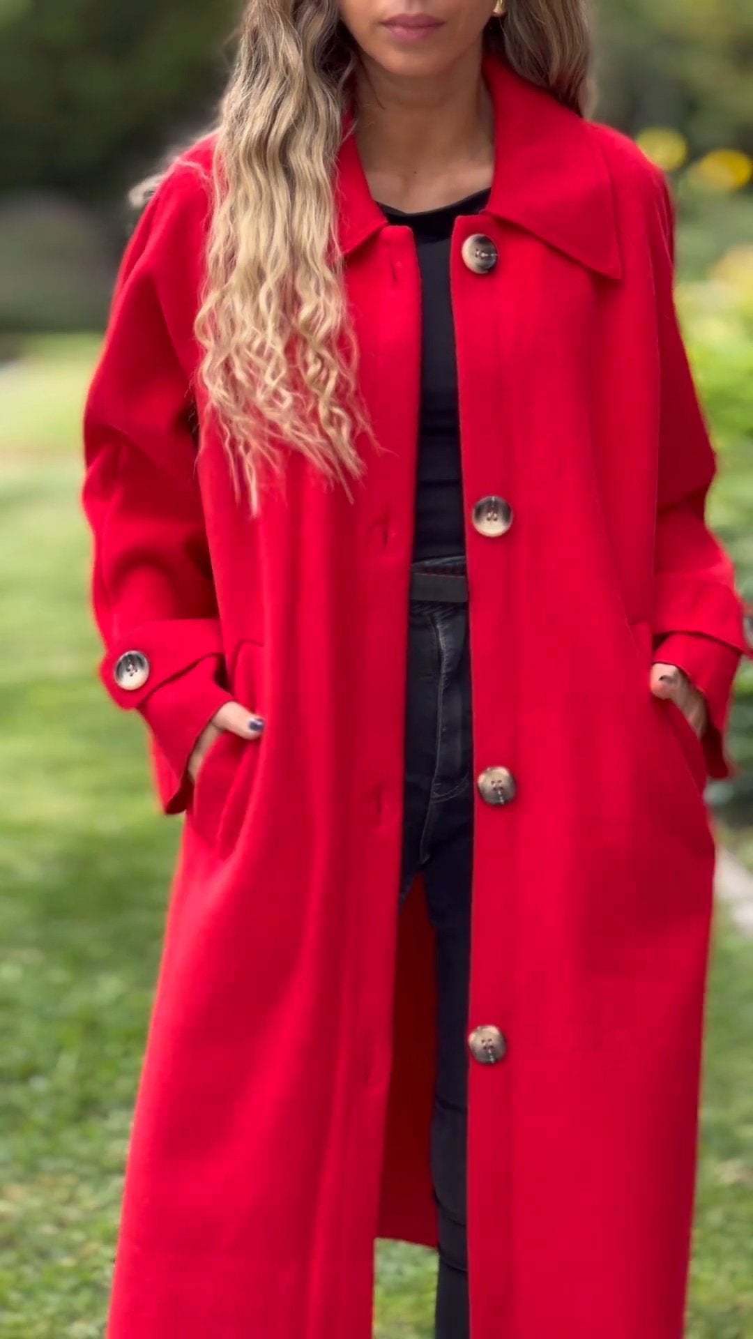 Variant image for Dam Ullkappa Löst Fit Klassisk Polyester-33