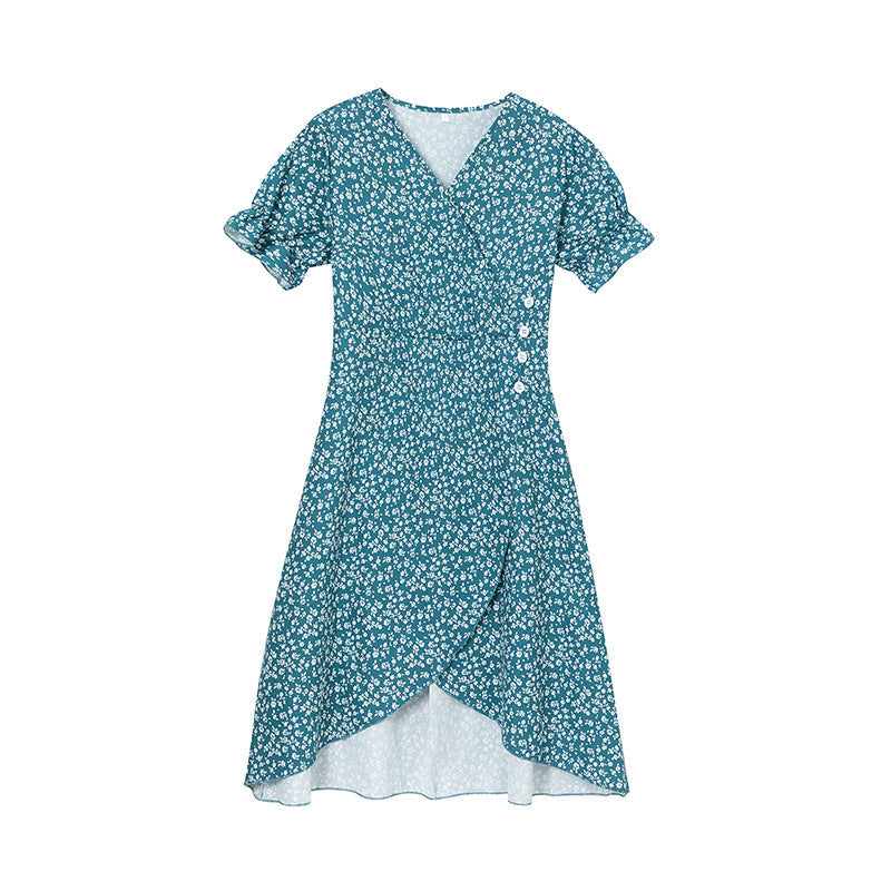 Variant image for Kvinnors Midi Klänning Asymmetrisk V-Hals Polyester-21