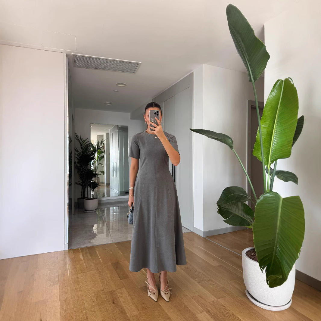 Dam Långklänning Med Midjekonstruktion Enfärgad Polyester-2