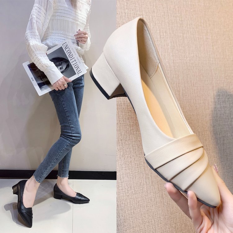 Damen Pumps mit Blockabsatz aus Synthetikleder – Elegante Wickeldesign Schuhe für Büro und Freizeit 5