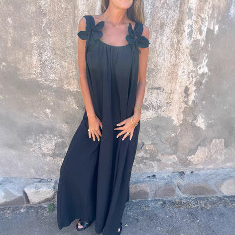 Dam Spetsmodeklänning Elegant Spaghetti Band Polyester-3