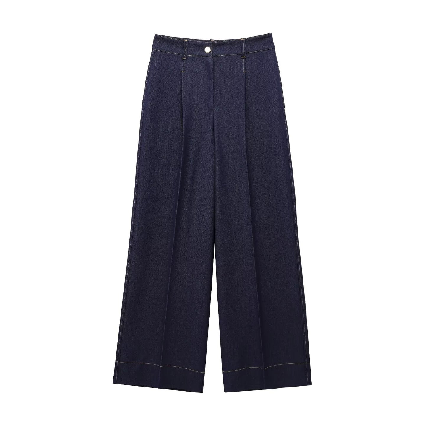 Dam Kortärmad Jacka och Bredklippta Byxor Set Polyester Sommarkläder-3