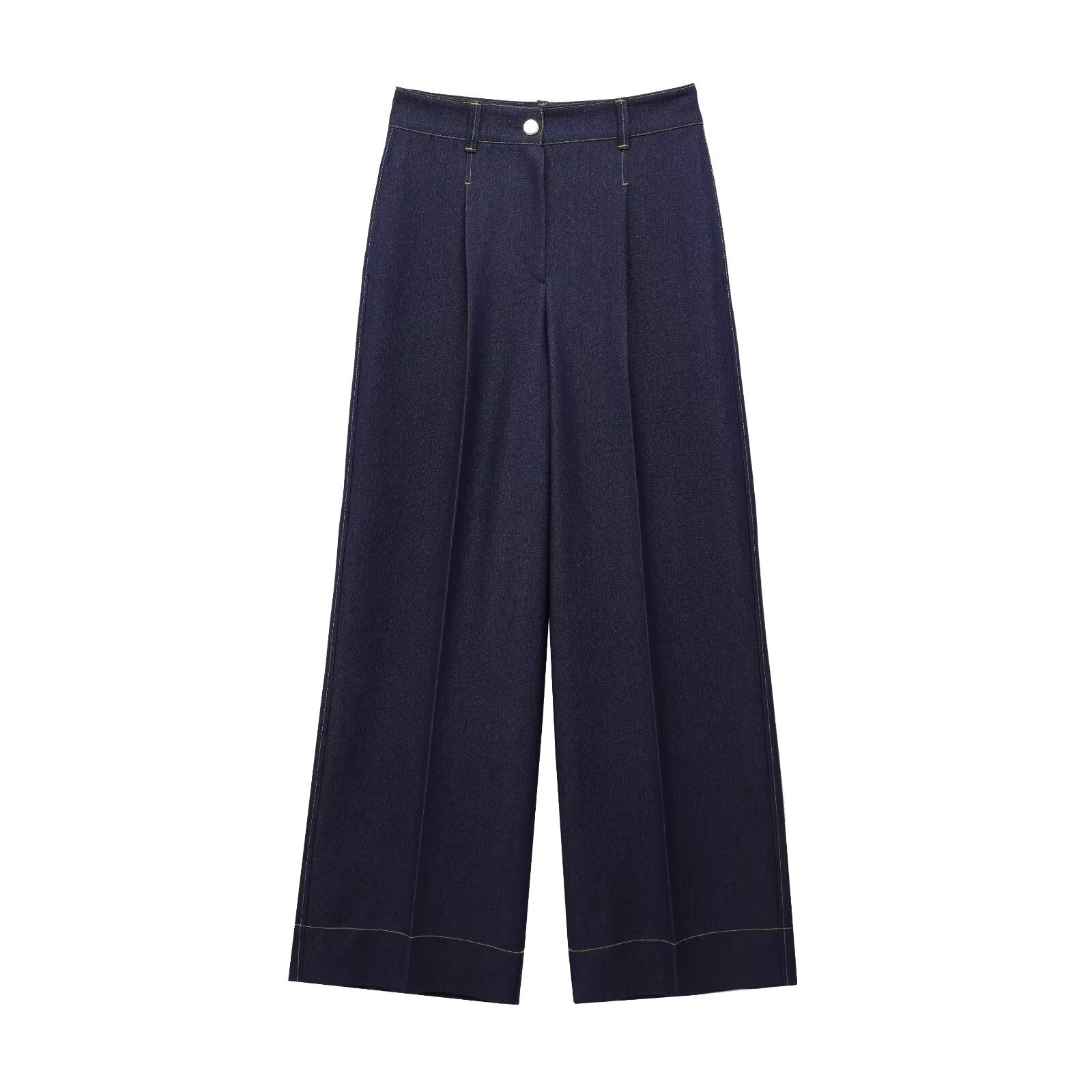 Dam Kortärmad Jacka och Bredklippta Byxor Set Polyester Sommarkläder-3