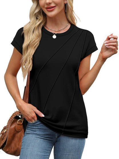 Variant image for Dam T-shirt Kortärmad Löst Passform Viskos-6