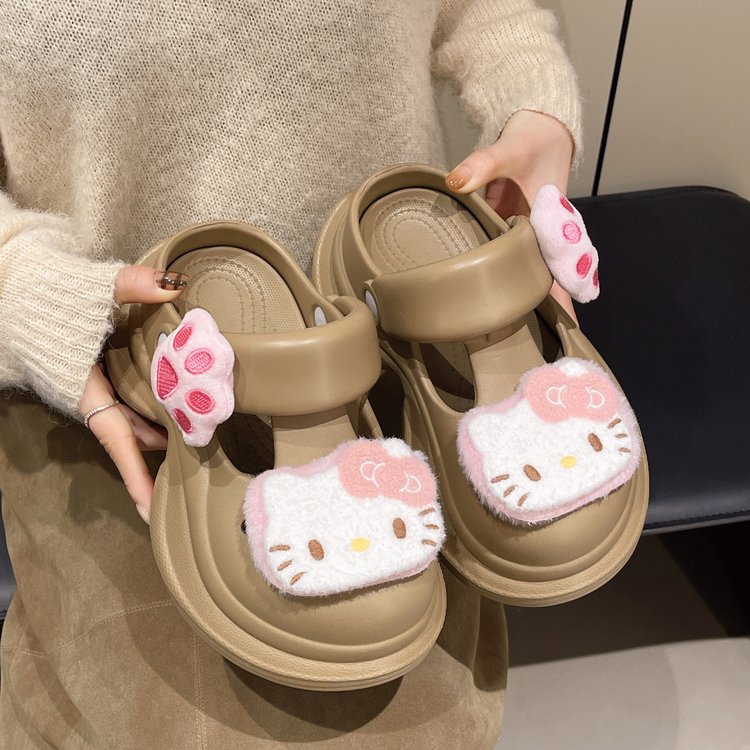 Sandaler Dam med Justerbara Remmar och Kattmotiv – Syntetiskt Läder, Bekväm och Lätt Design 4