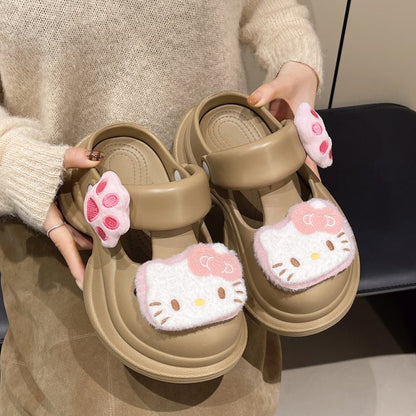 Sandaler Dam med Justerbara Remmar och Kattmotiv – Syntetiskt Läder, Bekväm och Lätt Design 11