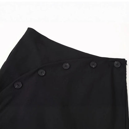 Kvinnors Minikjol Elegant Snitt med Fickor Lätt Tyg 4
