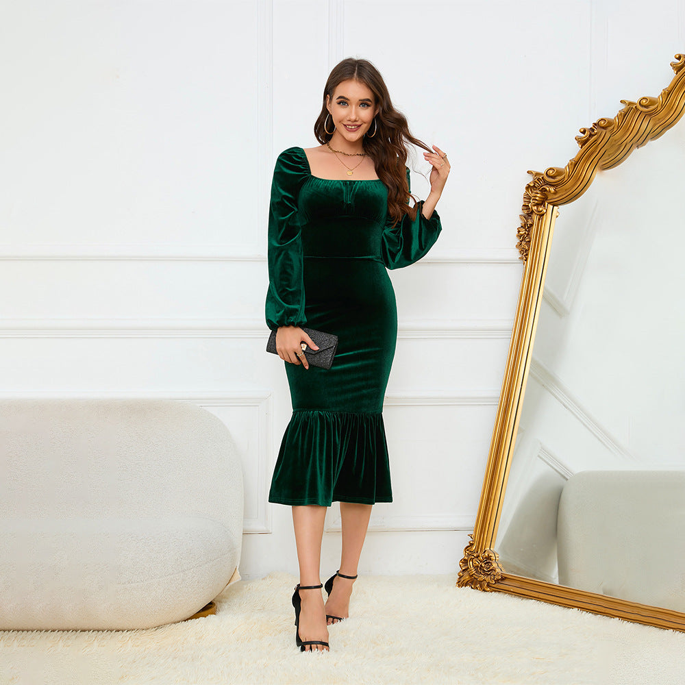 Dam Mermaid Kjol Monokrom Patchwork Polyester Elastan-4