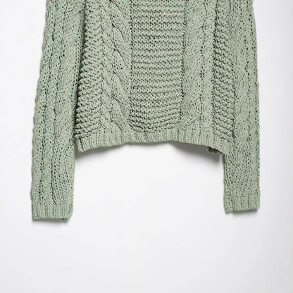 Kvinnors Cardigan Flätmönster Mjuk Bomull 4