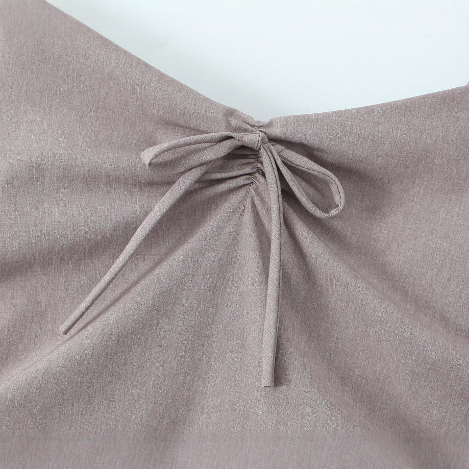 Kort Klänning Dam med Spaghetti Band - Lätt Polyester, Ärmlös Design för Sommarens Festligheter 4