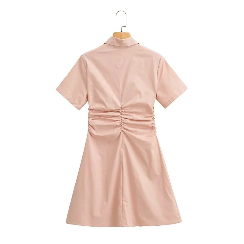Skjortklänning Dam Elegant Snitt Andningsbart Tyg 4