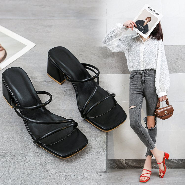 Kvinnors Sandaler Blockhäl Elegant Syntetmaterial 2
