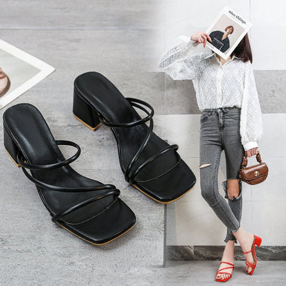 Kvinnors Sandaler Blockhäl Elegant Syntetmaterial 2