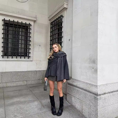 Damjacka Wrap Modern Design Mjuk Material för Dam 5