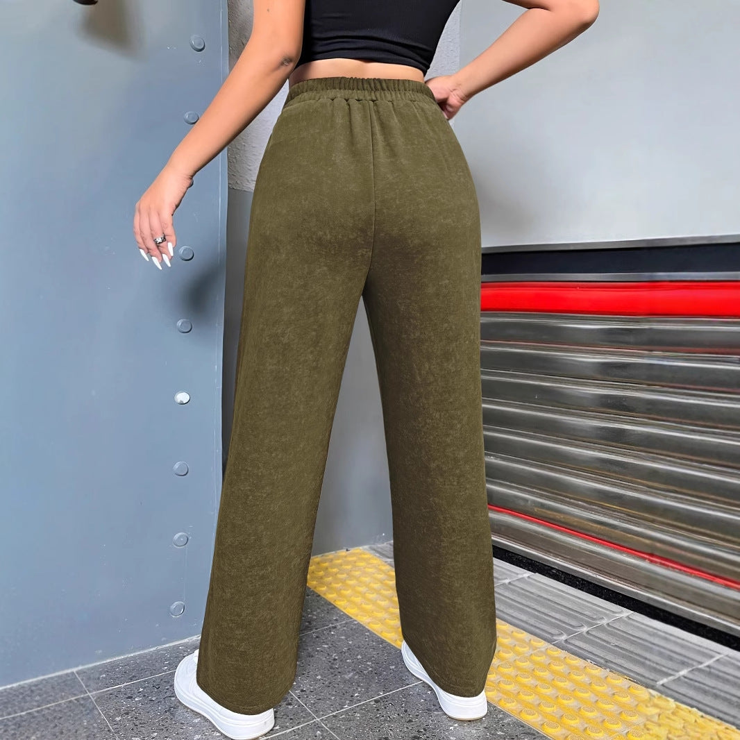 Dam Fritidsbyxor Bred Passform med Utskärningar Andningsbart Material 2