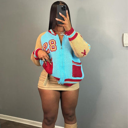 Dam Tröja V-Hals Långärmad Bomull Avslappnad Stil-2