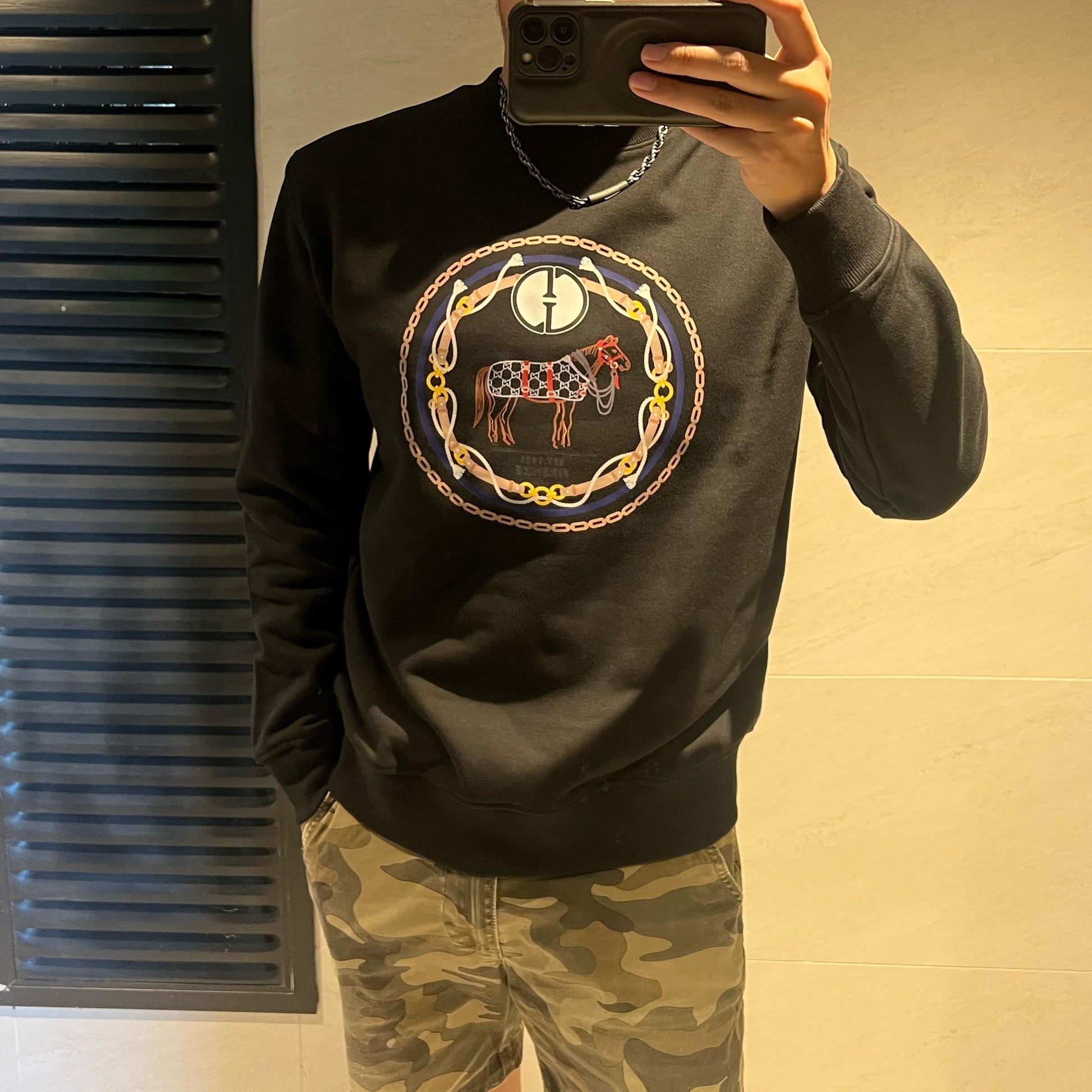 Herr Tröja Rund Halsringning 100% Bomull Normal Passform-1