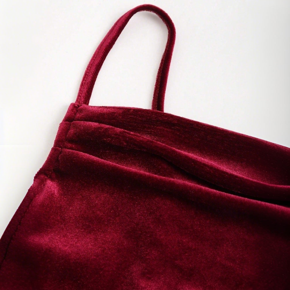 Dam Klänning Midi Cami Spandex Fina Dam Klänningar-4