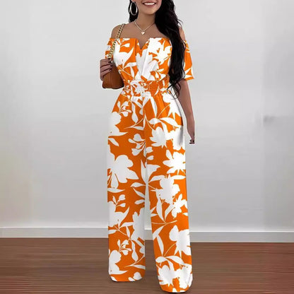 Dam Jumpsuit Ärmlös Elegant Polyester Långbyxor-2