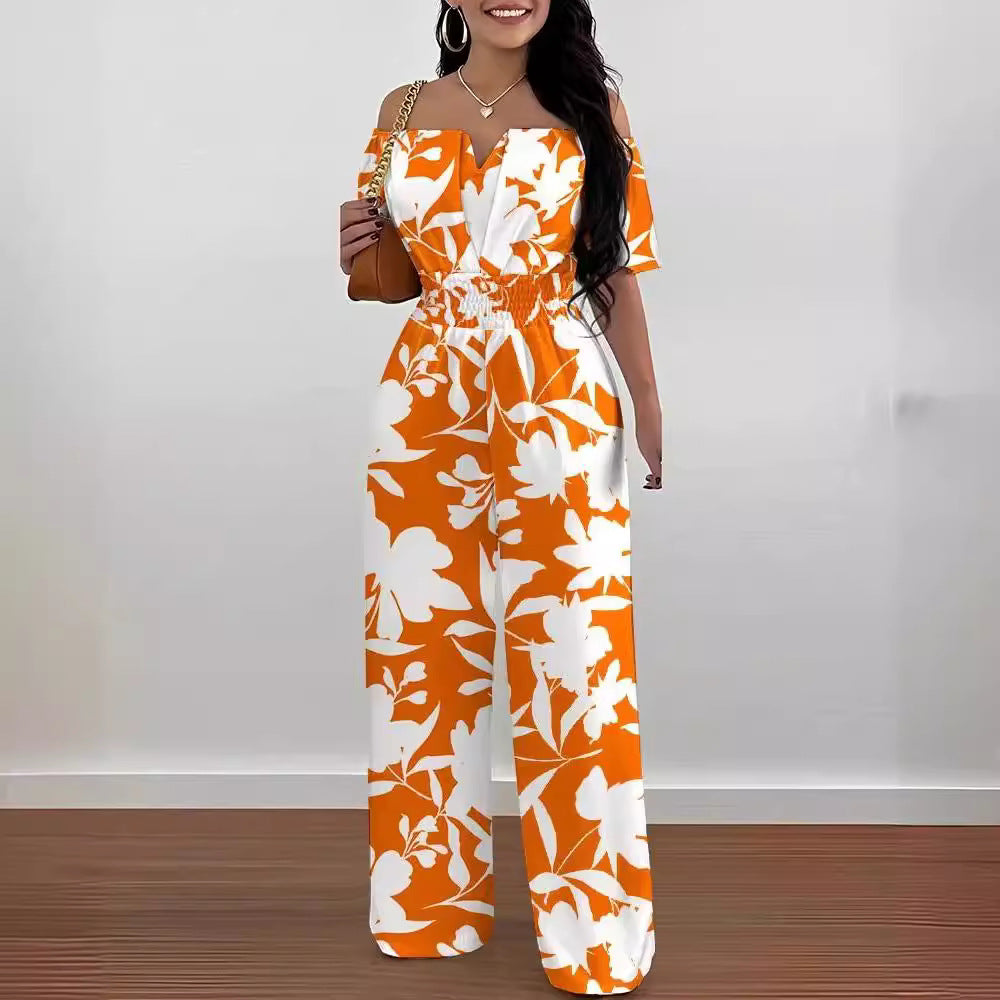 Dam Jumpsuit Ärmlös Elegant Polyester Långbyxor-2