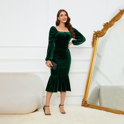 Dam Mermaid Kjol Monokrom Patchwork Polyester Elastan-2