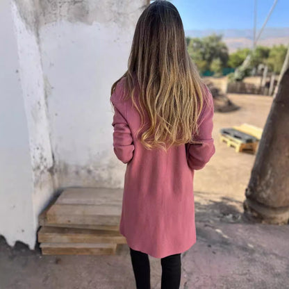 Kvinnor Lång Ullrock Minimalistisk Polyester-3