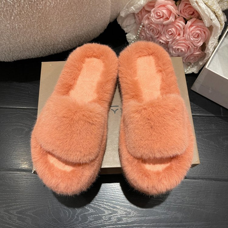 Variant image for Dam Tofflor Fluffiga Mjuka Material med Icke-Slip Gummisula-24