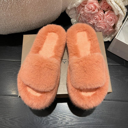 Variant image for Dam Tofflor Fluffiga Mjuka Material med Icke-Slip Gummisula-24