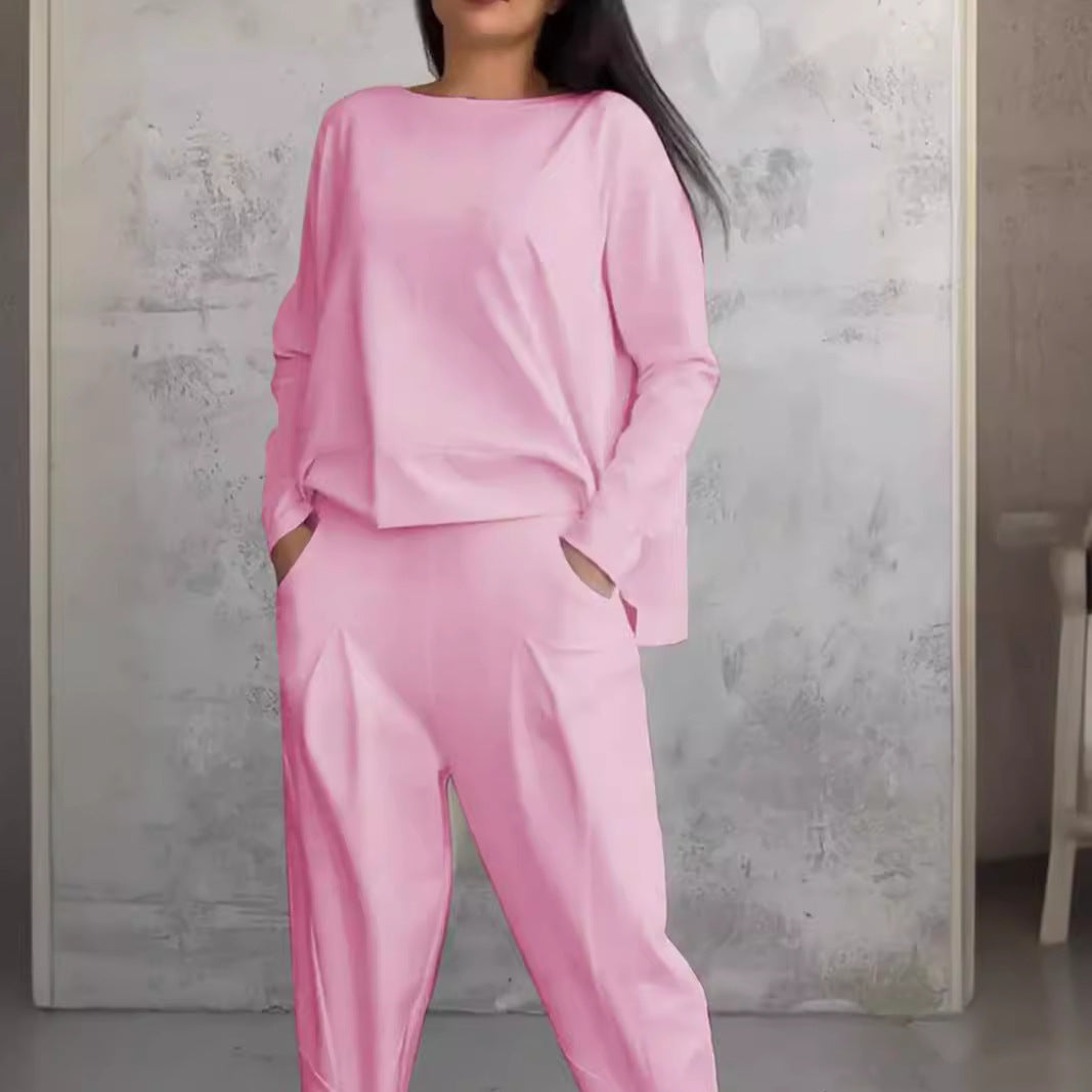 Dam Långärmad Topp Pendlarstil Polyester-5