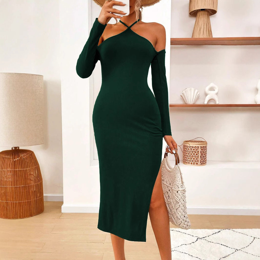 Dam Midi Rock Delad Design Högkvalitativt Tyg-5