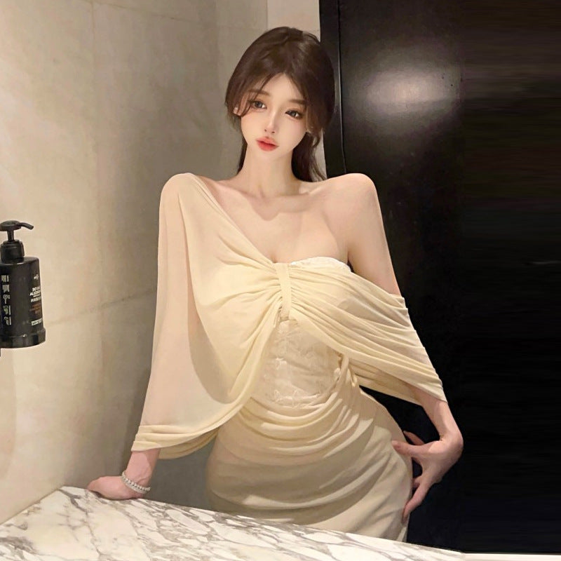 Dam Klänning Fishtail Slim Fit Polyester Elegant Bodycon-2