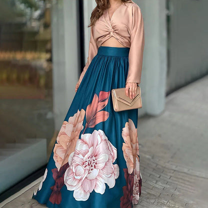 Skjortklänning Dam Geometrisk Chiffon i Avslappnad Passform – Knälång och Lätt för Sommarens Festligheter 2