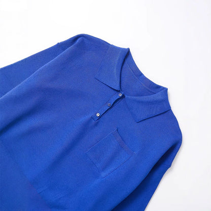 Dam Tröja med Polokolv och Bröstficka – Mjukt Tyg, Justerbar Passform, Perfekt för Vardags och Formella Tillfällen 3