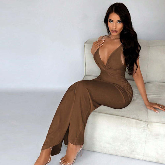 Dam Klänning Bodycon Lång V-hals Patchwork Polyester Fina Dam Klänningar-1