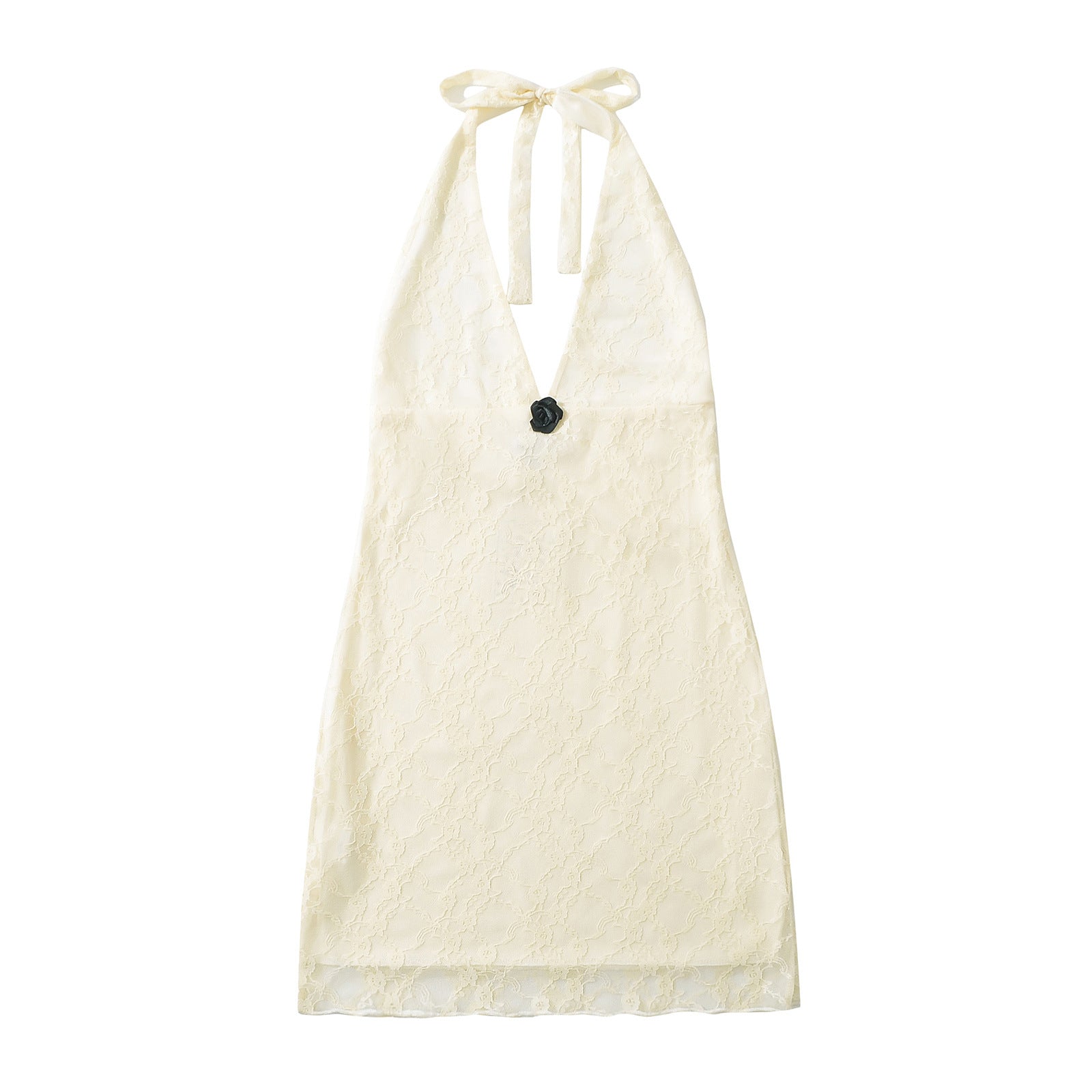 Dam Halshållarklänning Blommigt Mönster Justerbara Remmar för Bröllop och Fest 5