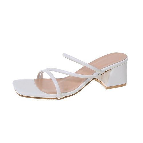 Kvinnors Sandaler Blockhäl Elegant Syntetmaterial 1