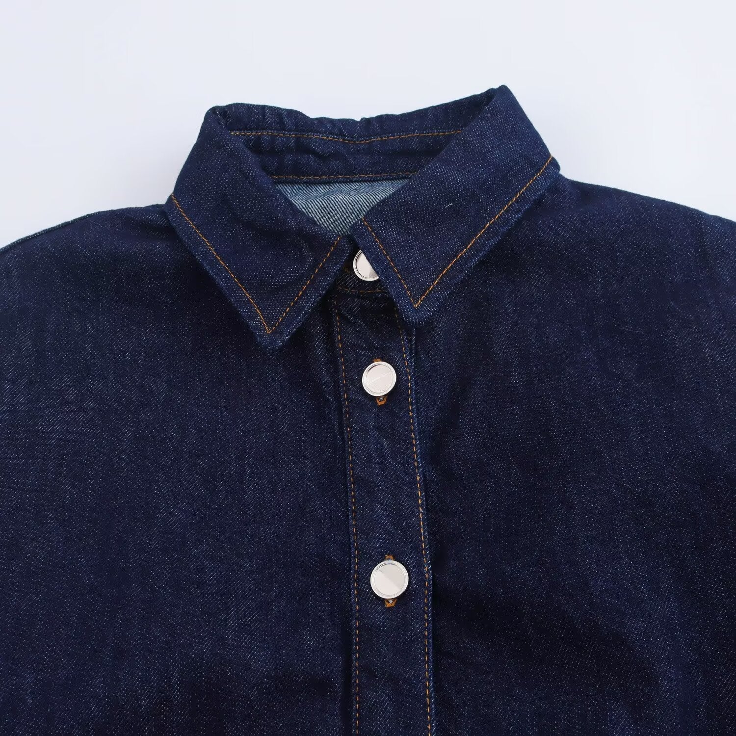 Kvinnors Denimjacka i Klassisk Skärning – Avslappnad Passform med Två Fickor, Denimblå 3