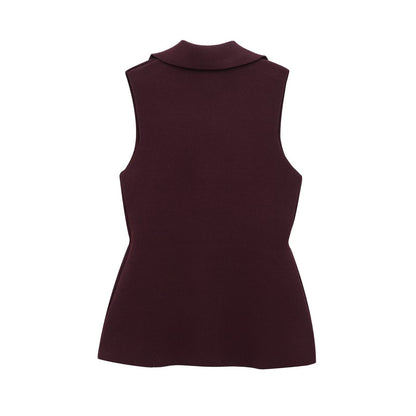 Dam Västar Fällfoldad Mörkröd 100% Polyester-3