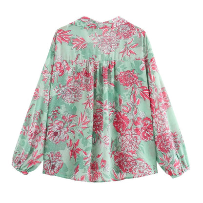 Dam Cardigan Blomsterbroderi Mjuk Tygblandning-2