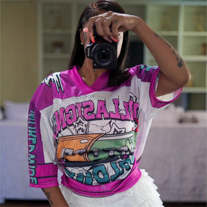 Herr T-shirt V-ringning Kortärmad Polyester Streetwear-3