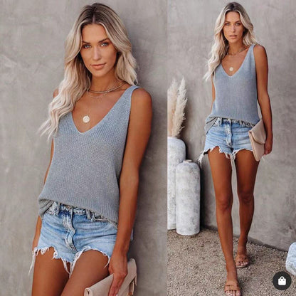 Dam Väst Ärmlös Urban 100% Bomull-3