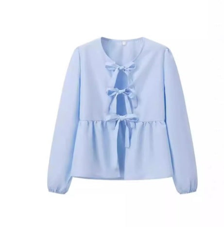 Kvinnors Blus Dekorativa Detaljer Ruffle Andningsbart Tyg 10