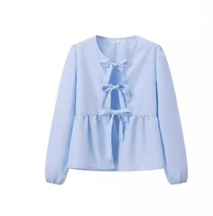 Kvinnors Blus Dekorativa Detaljer Ruffle Andningsbart Tyg 10